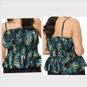 Torrid Peplum Square Neck Crop Cami
